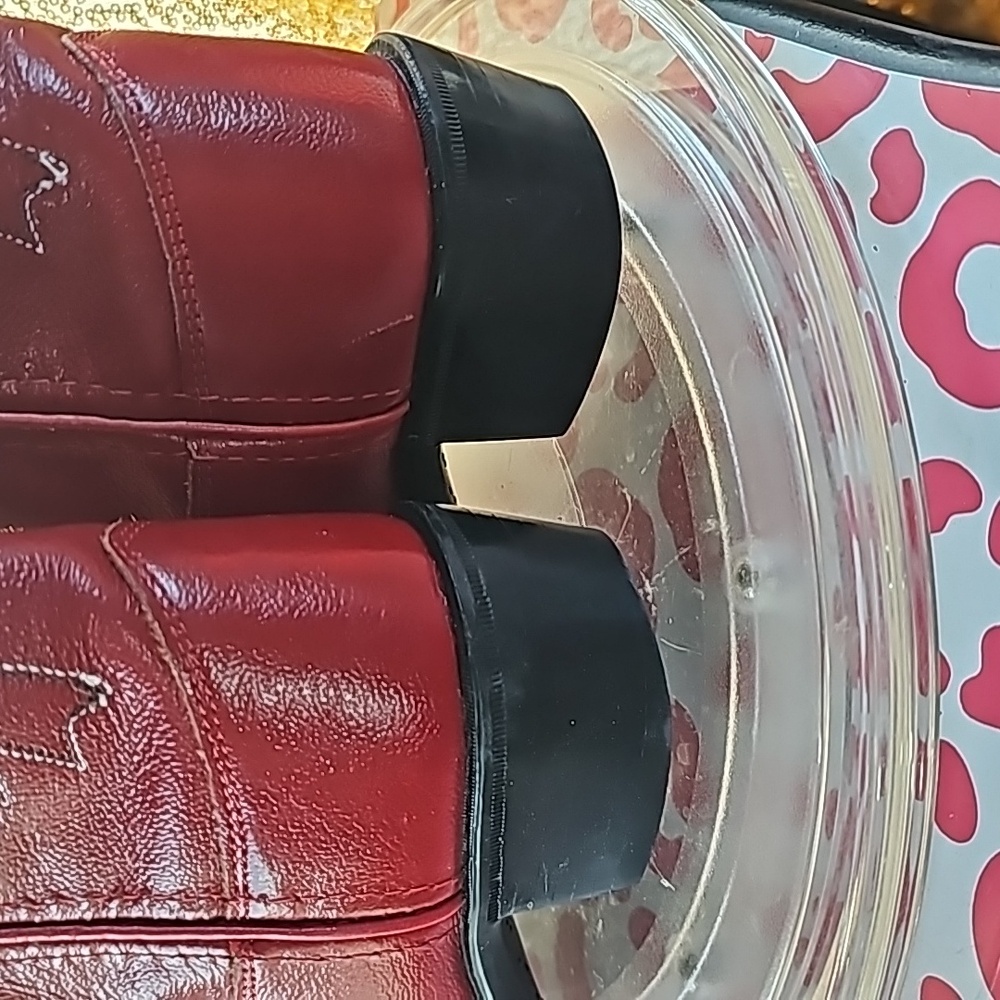 RED WESTERN COWBOY Boots SZ 12 - Picture 5 of 10